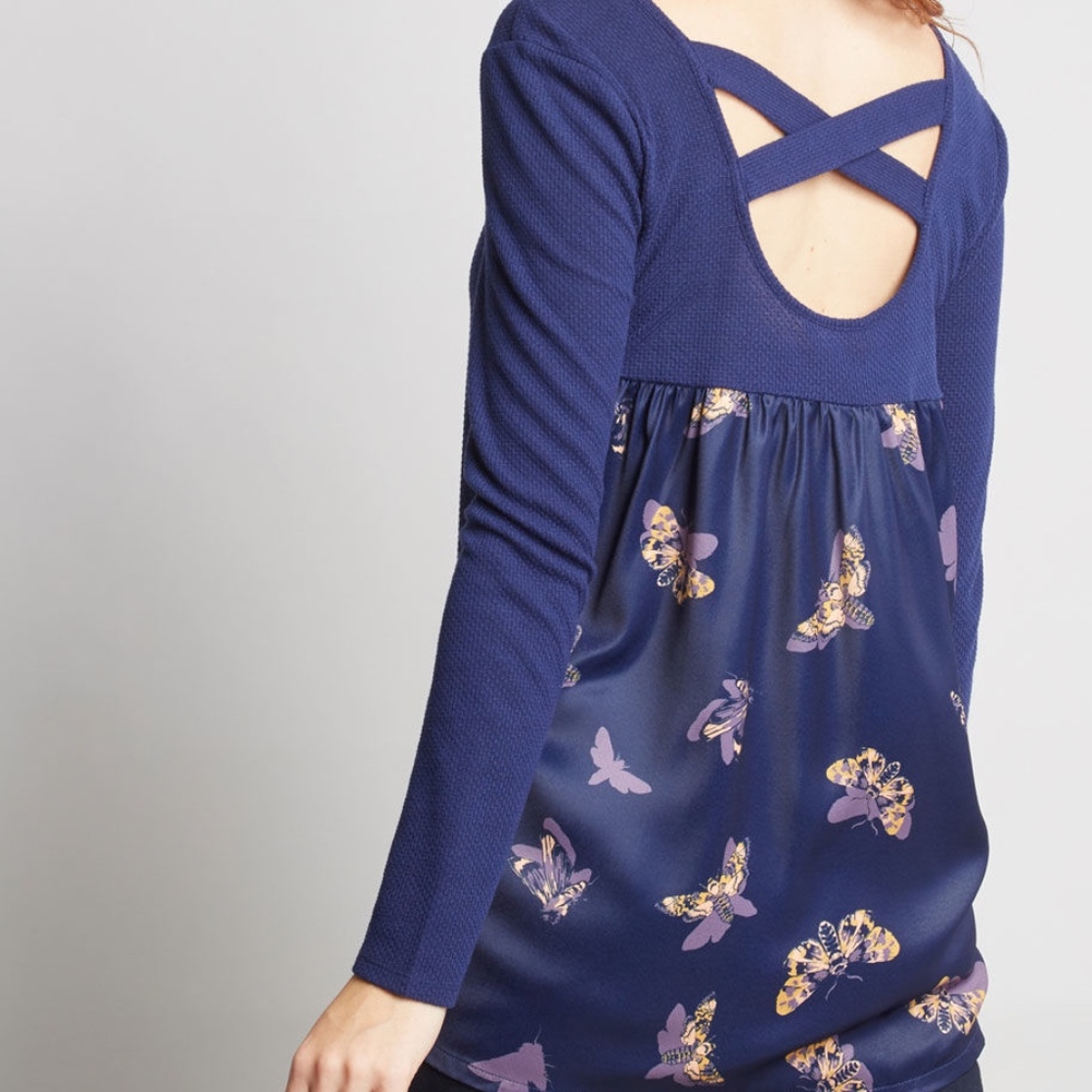 NWOT Modcloth Mixing Mastery Twofer Top